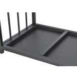 Μεταλλικό Καλάθι Αποθήκευσης Ξύλων 50.5x37x50cm Μαύρο 00024628 - Image 3