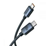 BASEUS Καλώδιο Φόρτισης Type-C σε Type-C, 100W, Crystal Shine, 1.2m Μαύρο CAJY000601