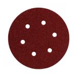 Γυαλόχαρτο 100τεμ. VELCRO με 6 τρύπες 150mm κόκκινο Νο150