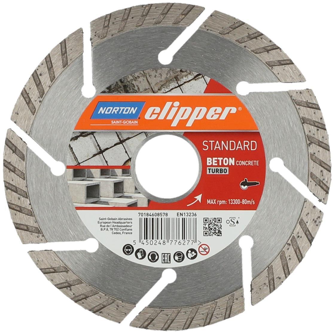 7d08823c11b74a6c833dd3b071676b53 Δίσκος διαμαντέ μπετού STANDARD BETON TURBO 125X22,23mm - Image 1