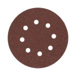Γυαλόχαρτο 100τεμ. VELCRO με 8 τρύπες 125mm κόκκινο Νο80