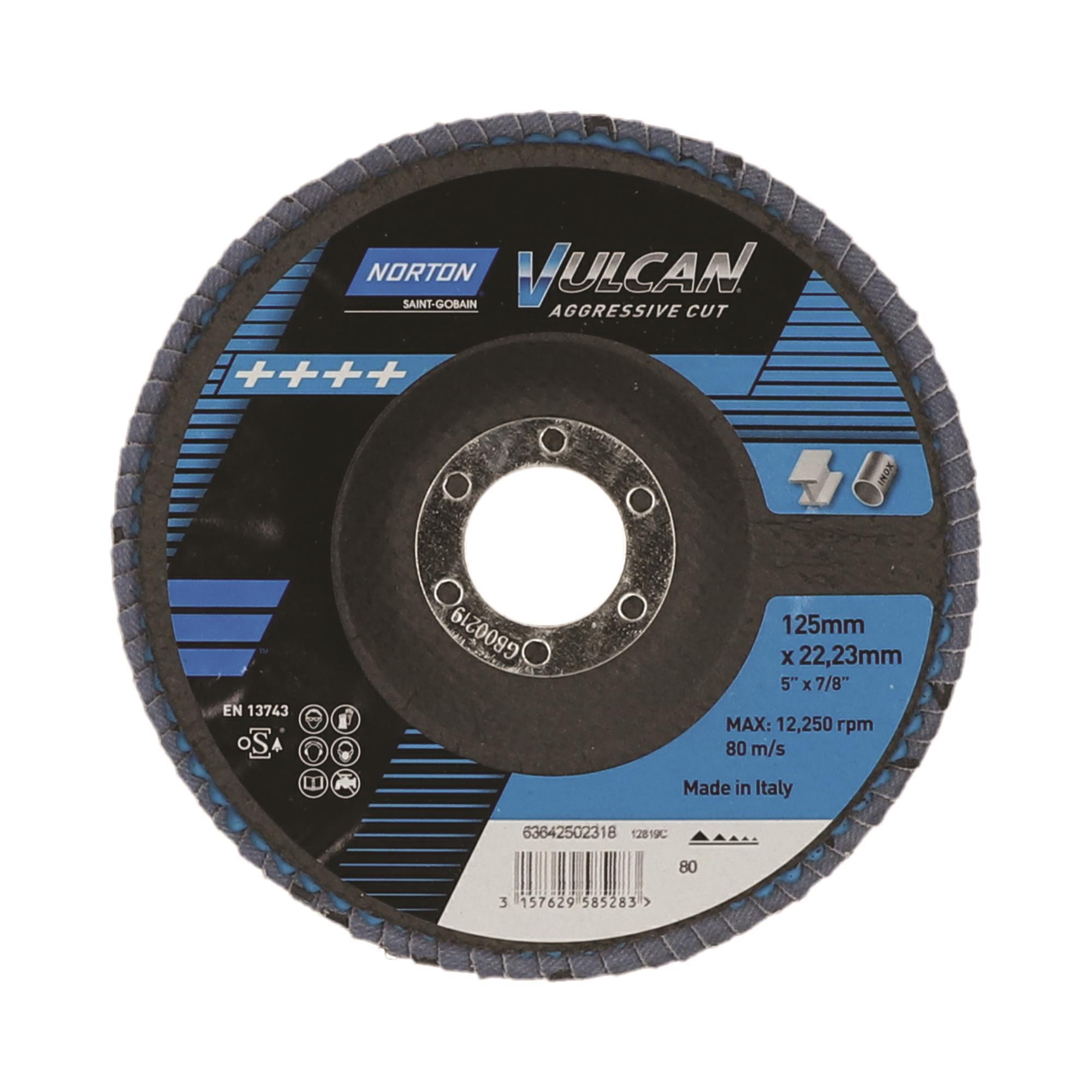 ca965ec1339c4506bcd128f5cbdbb218 Πολύπτερο λειάνσεως 10τεμ.ατσαλιού 125Χ22 Νο80 - Image 1