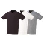 KAPRIOL Σετ 3 T‑Shirt (Γκρι – Λευκό – Μαύρο) XXL – Άνετα & Ανθεκτικά