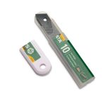 Λάμα για φαλτσέτες σπαστή 10τεμ. 18mm Περιέχει 8 απλές λάμες και 2 καρβιδίου.