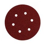 Γυαλόχαρτο 50τεμ. VELCRO με 6 τρύπες 150mm κόκκινο Νο320