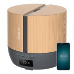 Cecotec PureAroma 550 Connected Wood Dark – Υγραντήρας & Διαχυτής Αρωμάτων 500ml με Bluetooth Ηχείο, LED 7 Χρωμάτων & Χρονοδιακόπτη – Wood/Dark Grey