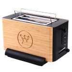 Westinghouse WKTTF04BB Bamboo – Φρυγανιέρα 1400W με 10 Επίπεδα Ψησίματος, Σχάρα για Κρουασάν & Bamboo Design