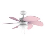 EnergySilence Aero 3600 Vision Purple Ανεμιστήρας Οροφής Φωτιστικό Cecotec 92 cm Λευκό–Μωβ