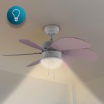 EnergySilence Aero 3600 Vision Purple Ανεμιστήρας Οροφής Φωτιστικό Cecotec 92 cm Λευκό–Μωβ - Image 5