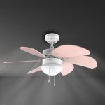 EnergySilence Aero 3600 Vision Nude Ανεμιστήρας Οροφής Φωτιστικό Cecotec 92 cm Λευκό–Ροζ Παστέλ - Image 4