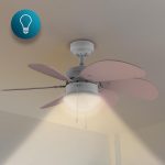 EnergySilence Aero 3600 Vision Nude Ανεμιστήρας Οροφής Φωτιστικό Cecotec 92 cm Λευκό–Ροζ Παστέλ - Image 5