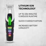 Wahl Color Trim Μαύρο‑Ασημί Επαναφορτιζόμενο Τρίμερ με 8 Χρωματιστά Χτενάκια - Image 6