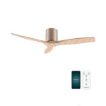 EnergySilence Aero 5500 Aqua Gold & LightWood Connected Ανεμιστήρας Οροφής Cecotec 132 Cm Με Wi‑Fi & Τηλεχειριστήριο