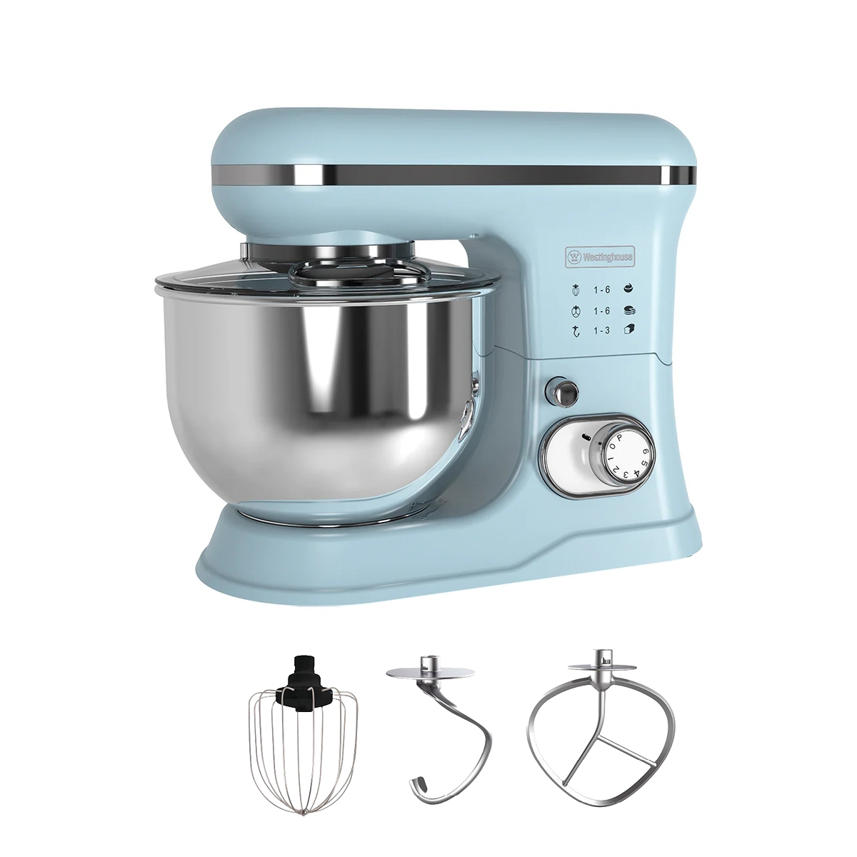 103099 Westinghouse WKSMXR498BU Retro Series – Επιτραπέζιος Μίξερ 1200W με Κάδο 5L / Μπλε Retro - Image 1