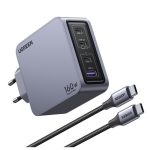 Ugreen Φορτιστής 220V 160W 1xUSB-A, 3xUSB-C Nexode Pro GaN και Καλώδιο Type C 1.5m Γκρι X763 / 25877