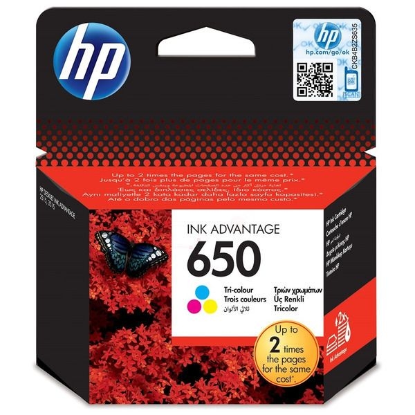 120881_01 HP 650 Γνήσιο Μελάνι Εκτυπωτή InkJet Πολλαπλό (Color) (CZ102AE) - Image 1