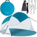 Trizand Σκηνή Παραλίας Pop Up 2 Ατόμων 190×120×90 cm Τιρκουάζ Λευκό