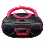 Denver TCL‑212BT Pink – Φορητό Boombox Bluetooth / CD / USB / FM / AUX Μαύρο‑Ροζ