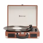 Denver VPL-120 Βαλιτσάκι Πικάπ με Προενίσχυση, Ενσωματωμένα Ηχεία και Δυνατότητα Εγγραφής σε PC μέσω USB VPL-120BR BROWN