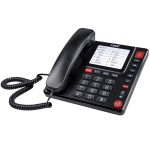 Fysic FX‑3920 – Ενσύρματο Τηλέφωνο με Ενίσχυση Ήχου +40 dB / SOS / Ανοιχτή Ακρόαση- Μαύρο