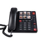 Fysic FX3930 – Ενσύρματο Τηλέφωνο με Ενίσχυση Ήχου & SOS / Με Φωτομνήμη- Μαύρο - Image 2