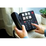 Fysic FX3930 – Ενσύρματο Τηλέφωνο με Ενίσχυση Ήχου & SOS / Με Φωτομνήμη- Μαύρο - Image 4