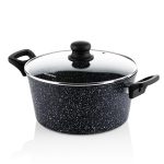 Westinghouse Black Marble Series – Αντικολλητική Χύτρα 7.1L με Γυάλινο Καπάκι / Μαύρο Μάρμαρο