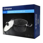 Westinghouse Black Marble Series – Αντικολλητική Χύτρα 7.1L με Γυάλινο Καπάκι / Μαύρο Μάρμαρο - Image 2