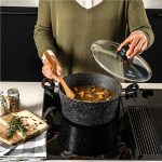 Westinghouse Black Marble Series – Αντικολλητική Χύτρα 7.1L με Γυάλινο Καπάκι / Μαύρο Μάρμαρο - Image 5