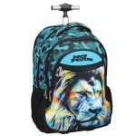 Σχολικό Σετ No Fear Fluo Lion Trolley – Τρόλεϊ 30 lt & Κασετίνα Οβάλ 2 Θηκών - Image 2