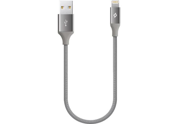 AlumiCable-Mini-Lightning-Space-Grey 1 Ttec AlumiCable Mini Lightning Καλώδιο Φόρτισης και Συγχρονισμού 30 cm SpaceGrey - Image 1