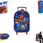 Σχολικό Σετ Νηπιαγωγείου Spiderman 5 Τεμαχίων – Τσάντα Τρόλεϊ 29cm, Κασετίνα 3D, Παγούρι, Δοχείο Φαγητού & Ρολόι LED