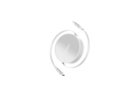 Ttec αναδ λευκο1 Ttec USB‑C σε USB‑C Mini Αναδιπλούμενο Καλώδιο 100W PD/QC 120cm Λευκό - Image 1