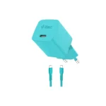 Ttec SmartCharger GaN 45W PD Ταχυφορτιστής USB‑C Με Καλώδιο 3A Neon Blue
