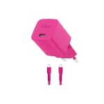 Ttec SmartCharger GaN 45W PD Ταχυφορτιστής USB‑C Με Καλώδιο 3A Neon Pink