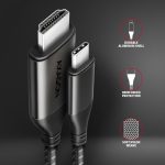 Axagon Καλώδιο Αντάπτορας Type C Αρσενικό σε HDMI 2.0 Θηλυκό 4K/60Hz Aluminum, 1,8m RVC-HI2MC - Image 3