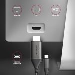 Axagon Καλώδιο Αντάπτορας Type C Αρσενικό σε HDMI 2.0 Θηλυκό 4K/60Hz Aluminum, 1,8m RVC-HI2MC - Image 4