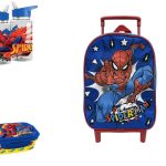 Σχολικό Σετ Νηπιαγωγείου Spiderman 3 Τεμαχίων – Τσάντα Τρόλεϊ 29cm, Δοχείο Φαγητού BPA Free & Παγούρι BPA Free