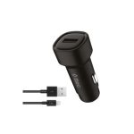 Ttec SmartCharger 2.4A Φορτιστής Αυτοκινήτου με Lightning Καλώδιο- Μαύρο