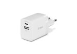 Ttec SmartCharger™ PD Duo 45W White Ταχυφορτιστής USB‑C + USB‑A