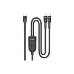 Ttec AlumiCable Duo USB‑C 2×USB‑C 100W Καλώδιο Φόρτισης και Συγχρονισμού 150 cm Μαύρο