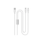 Ttec Duo USB‑A σε USB‑C / Lightning Καλώδιο Φόρτισης και Συγχρονισμού 120cm Λευκό