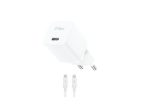 Ttec SmartCharger GaN 30W PD White Ταχυφορτιστής USB‑C – Lightning Με Γρήγορη Φόρτιση