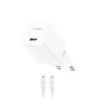 Ttec SmartCharger GaN 30W PD White Ταχυφορτιστής USB‑C – Lightning Με Γρήγορη Φόρτιση