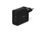 Ttec SmartCharger Trio GaN 65W PD Black Ταχυφορτιστής USB‑C + USB‑C + USB‑A, Μαύρο