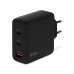 Ttec SmartCharger Trio GaN 120W PD Black Ταχυφορτιστής USB‑C + USB‑C + USB‑A- Μαύρο