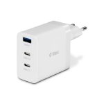 Ttec SmartCharger Trio GaN 65W PD Ταχυφορτιστής USB‑C + USB‑C + USB‑A- Λευκό