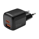 FITPADDY Φορτιστής Χωρίς Καλώδιο 30W Mini GaN Travel Charger, 1xUSB-A, 1xUSB-C Μαύρος TC30WBK